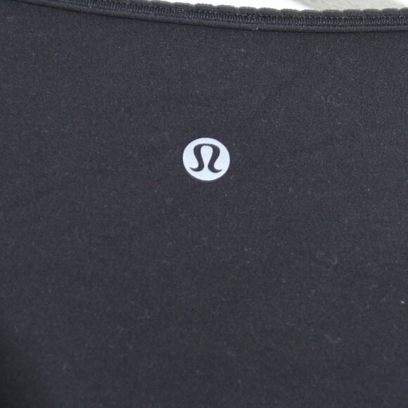 Lululemon Full Freedom Long Sleeve Top Black Nulu Surplice Wrap Scalloped Size 8 - Picture 8 of 10
